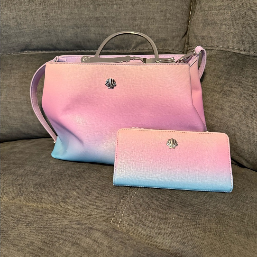 Loungefly Pastel Pink and Blue Ombre Shoulder Bag